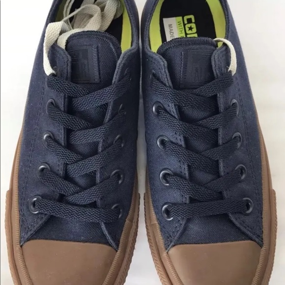 New Converse All Star Lunarlon Kid Boy Shoes Sz 4 Navy Blue Canvas - Picture 3 of 7